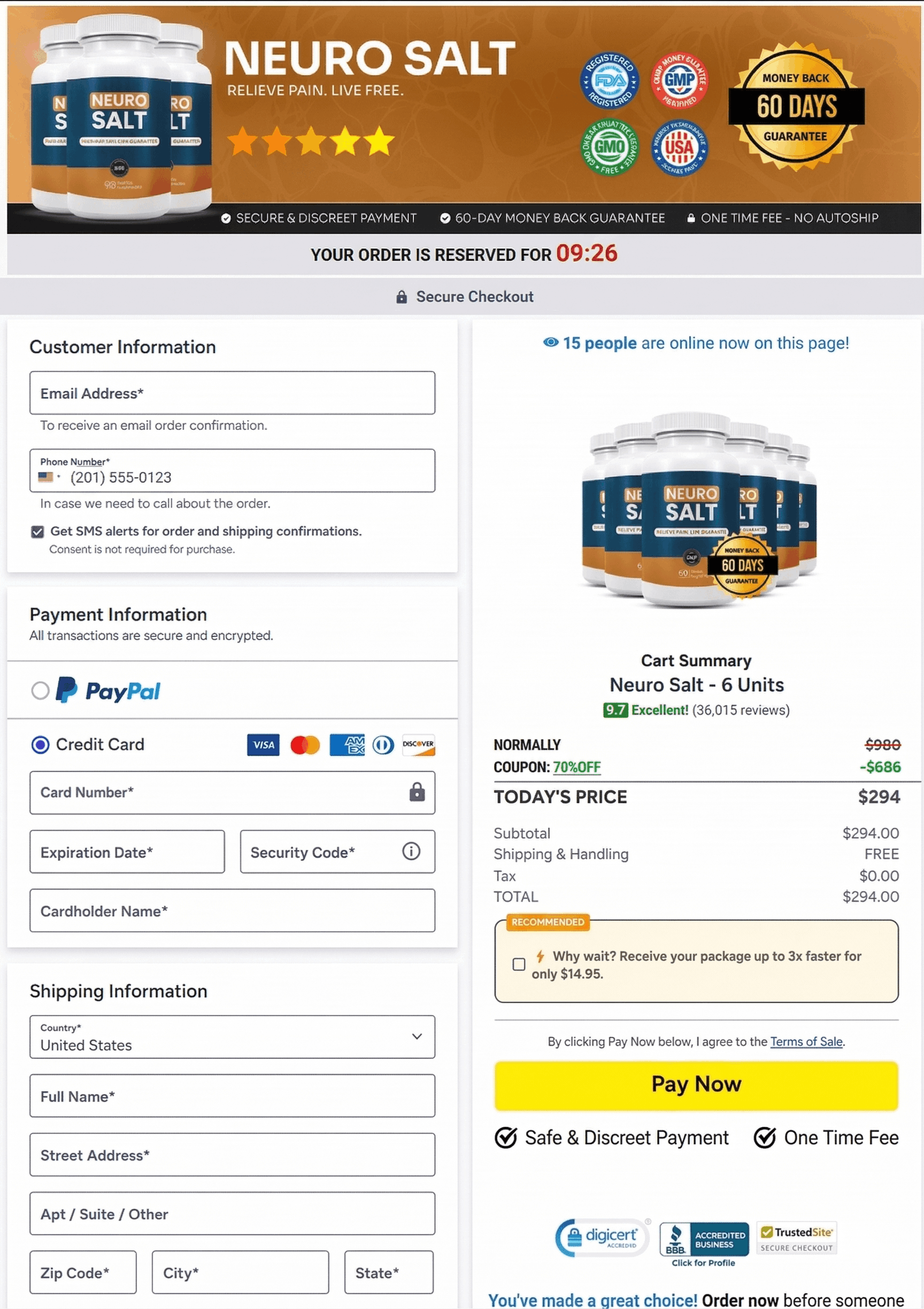 NeuroSalt-order-page